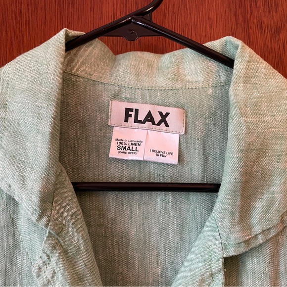 Flax short sleeve button blouse - Picture 3 of 4